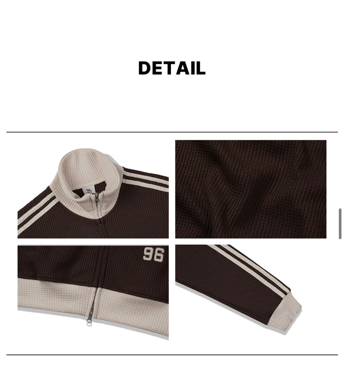 [벤힛] VEN 96 와플 배색 트랙탑 (브라운/L사이즈) 상품이미지2