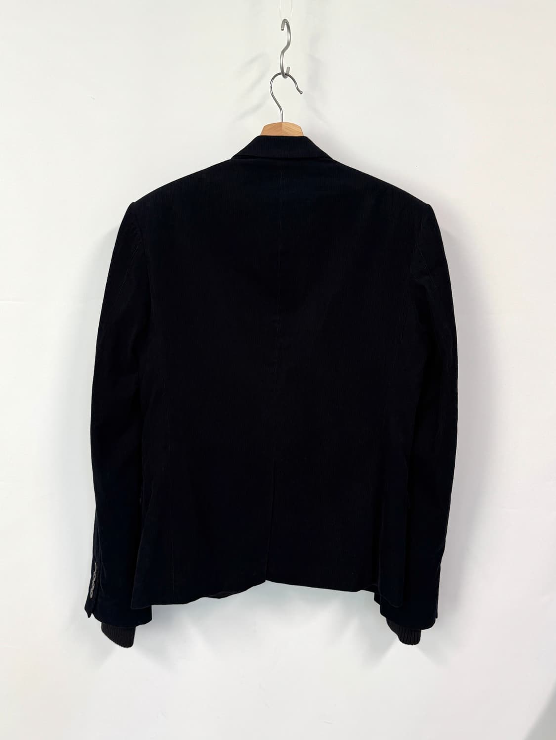 KRISVANASSCHE 크리스반아쉐 블랙 코듀로이 원버튼 자켓 50  상품이미지2