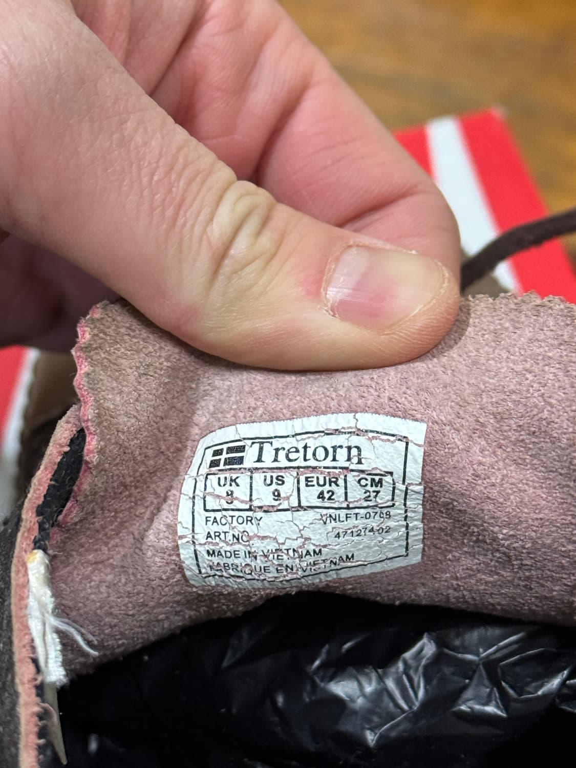 트레통 가죽 스니커즈 사이즈 270 UK8 상품이미지4