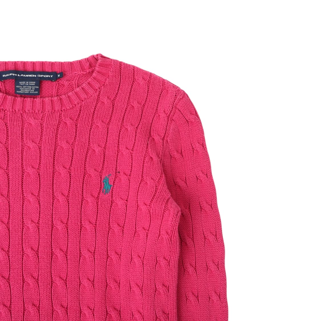 폴로 랄프로렌 핑크 코튼 케이블 니트 상품이미지3