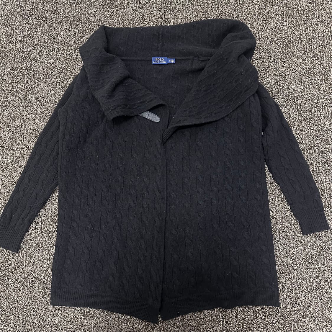 POLO 폴로 랄프로렌 여성 케이블 니트 가디건 블랙 M 상품이미지1