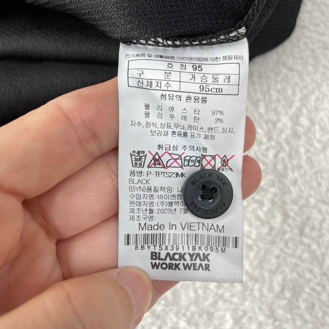 M 블랙야크 워크 2023 반팔카라티 95 남성 상품이미지6