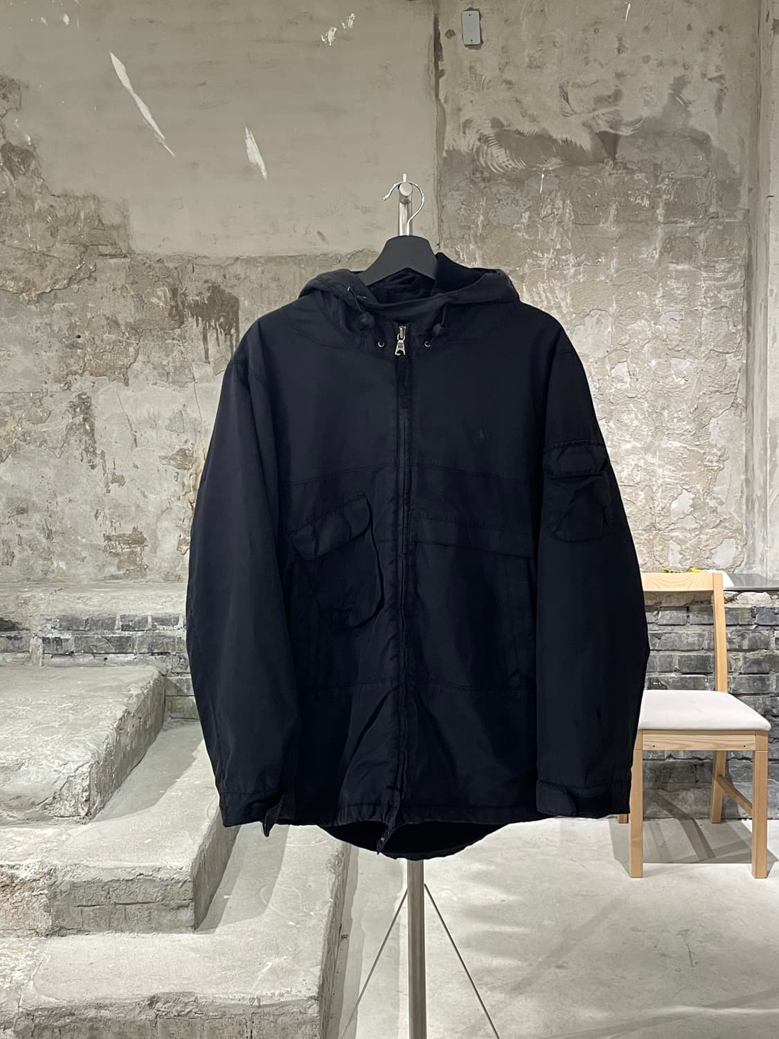 폴로 랄프로렌 블랙 베이직 포니 유틸리티 포켓 집업 자켓 상품이미지1