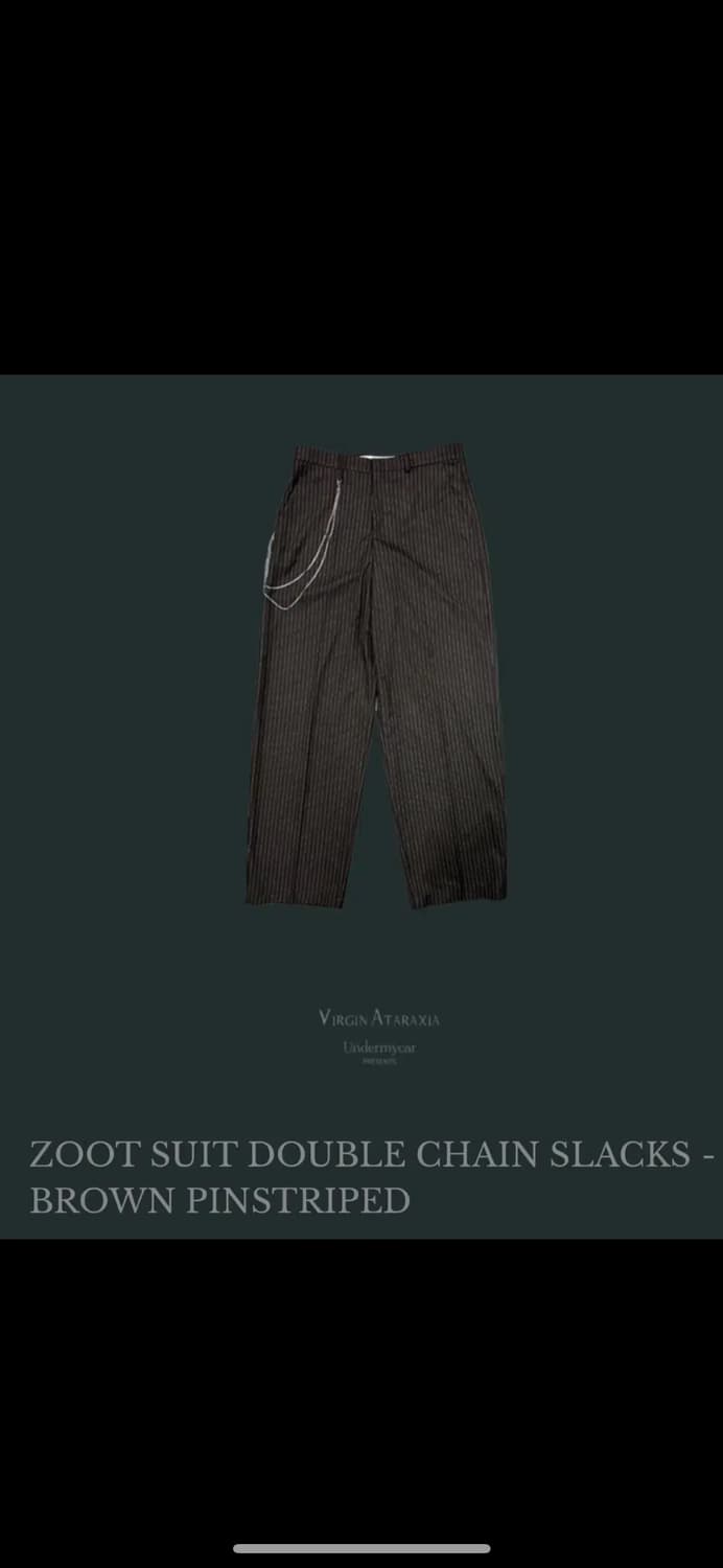 [1]언더마이카 체인 슬랙스 브라운 상품이미지1