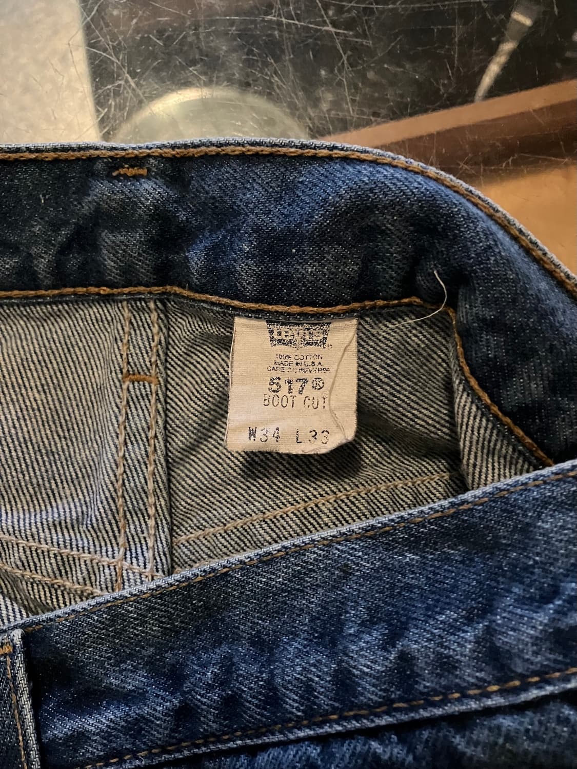 90s USA 빈티지 리바이스 517 부츠컷 데님 팬츠 상품이미지9