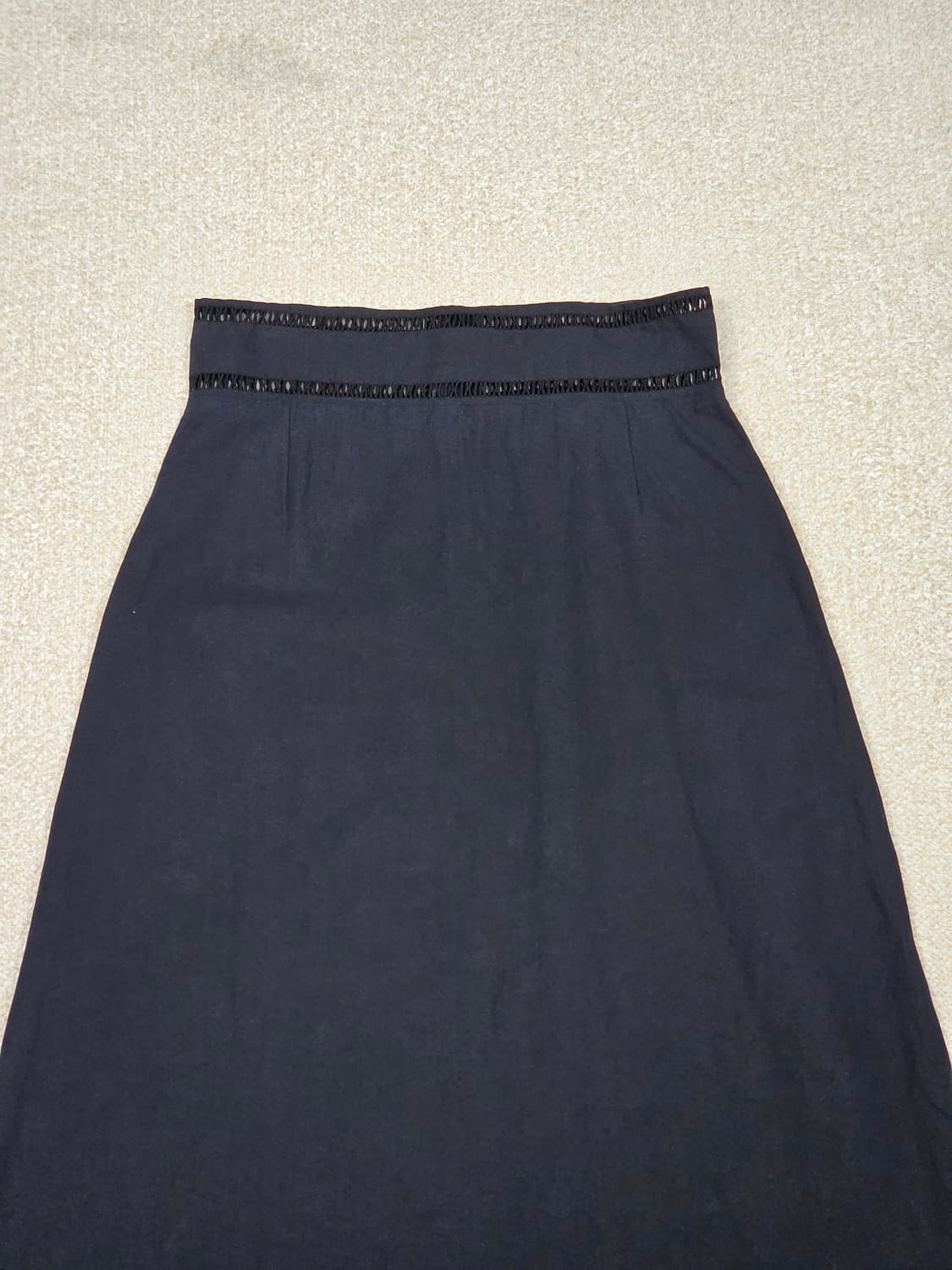 [이자벨마랑] 린넨 블렌드 사다리 레이스 미디 스커트 | S00118 상품이미지2