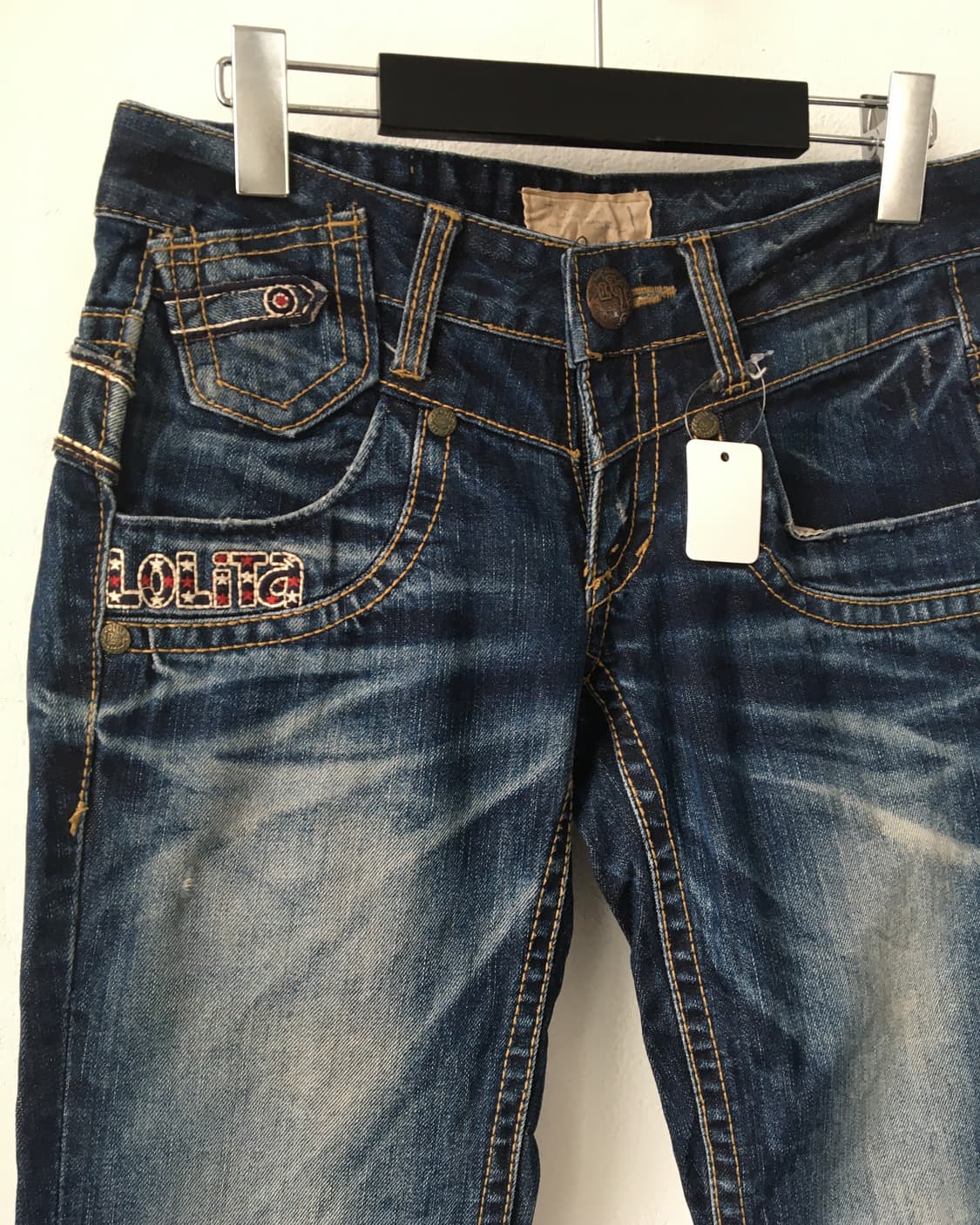 Back lettering point denim pants 상품이미지6