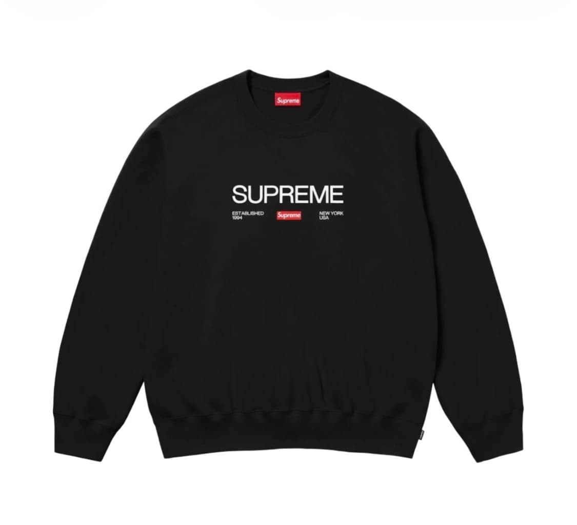 슈프림 이스테블리시드 크루넥 블랙(새상품) - L 상품이미지1