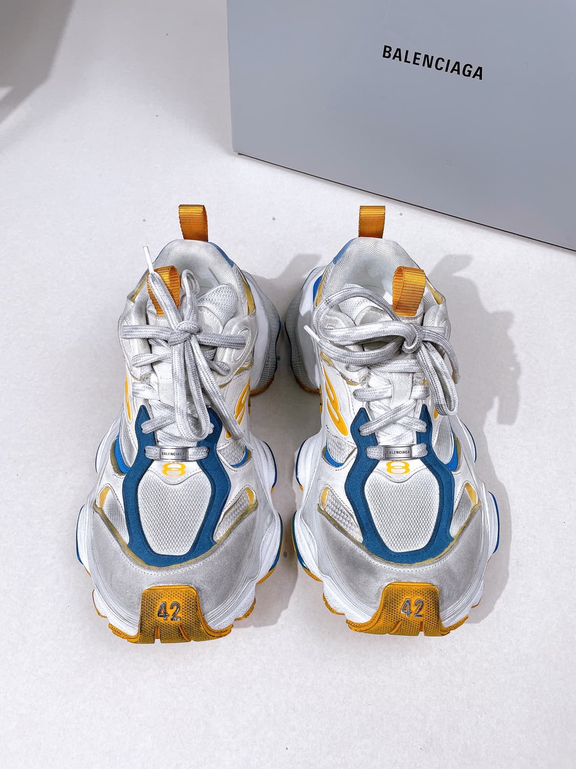 (정품/새상품) 발렌시아가 카고 스니커즈 오렌지 블루 상품이미지3