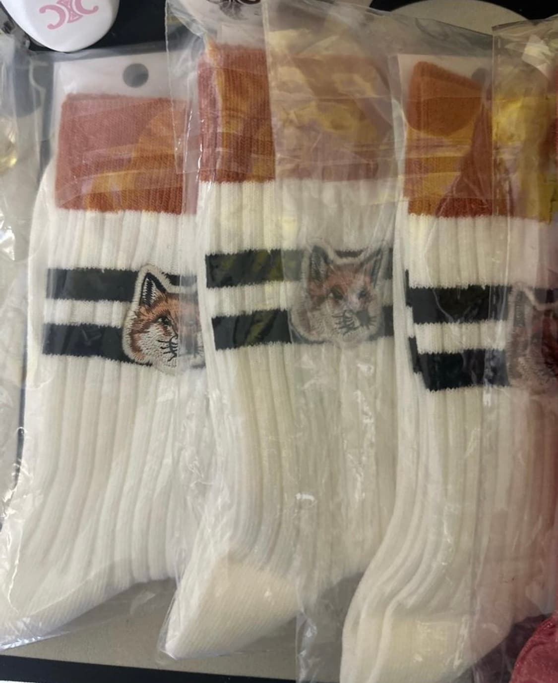 메종키츠네 폭스 헤드 삭스 양말 상품이미지4