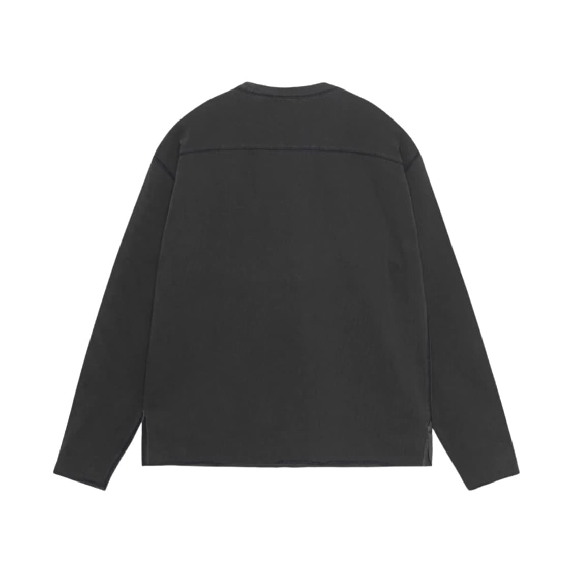 스투시 피그먼트 다이드 코튼 풋볼 크루 워시드 블랙 상품이미지2