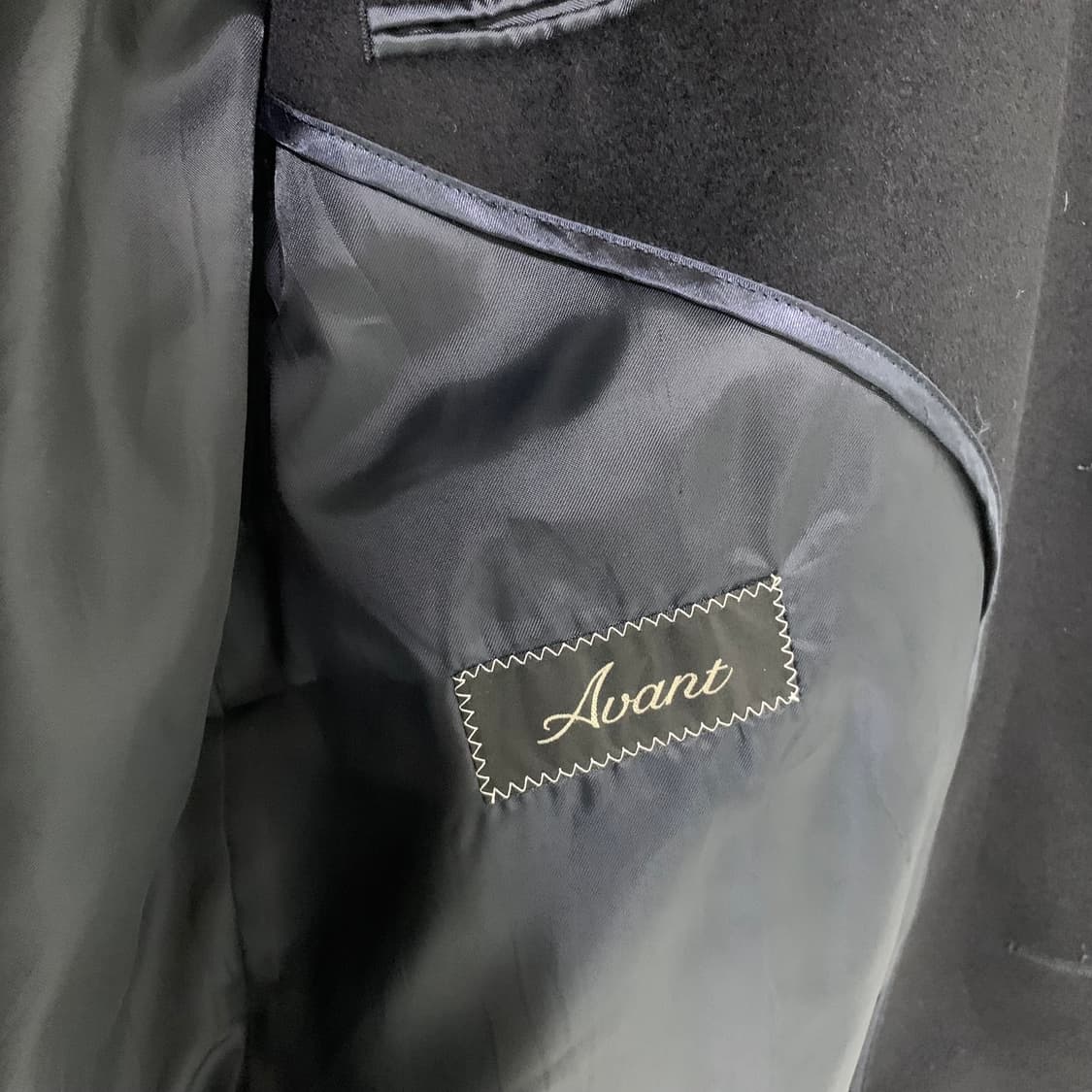 jpn 캐시미어 100% 버튼 하프코트 블랙 L 상품이미지8