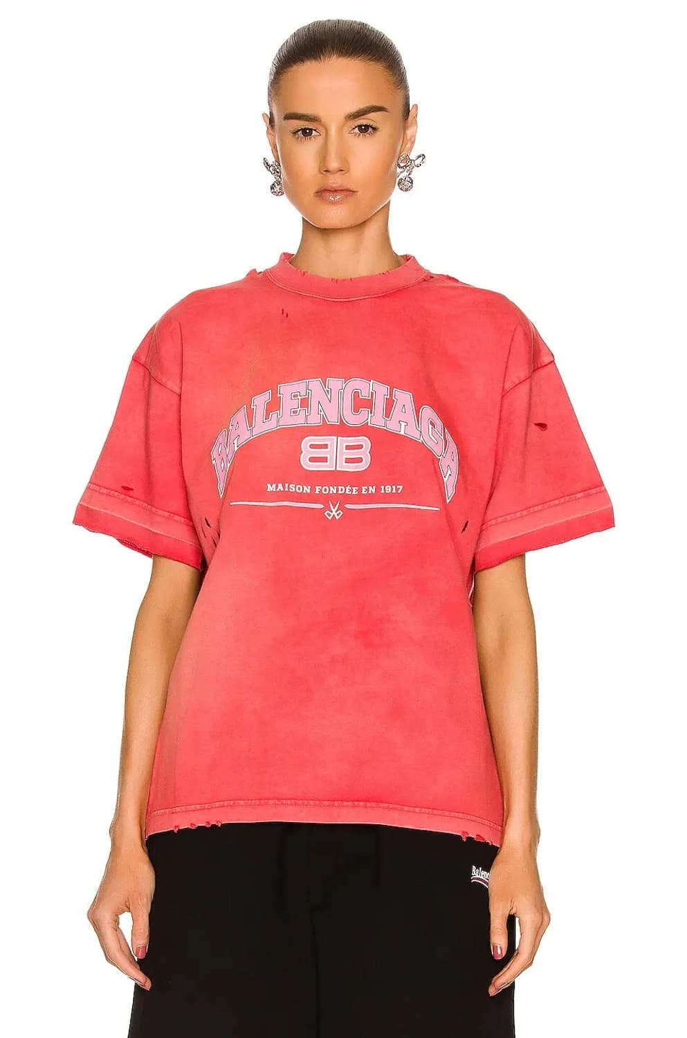 Maison Balenciaga Small fit Tshirts Red 상품이미지1