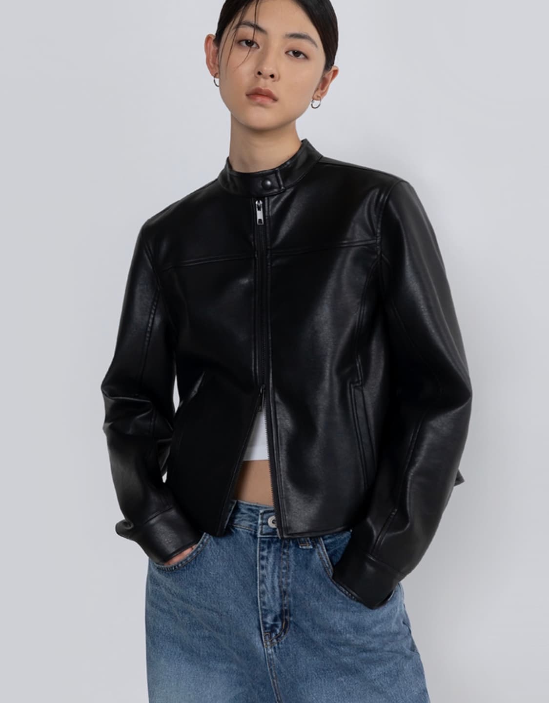 라퍼지포우먼 버핑레더자켓 상품이미지1