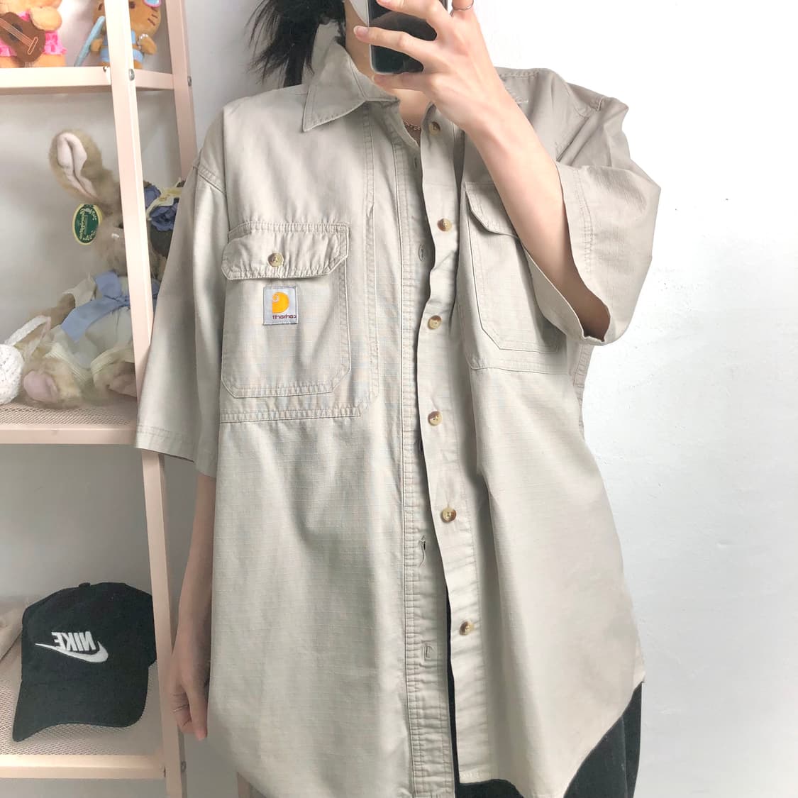 칼하트 베이지 대대장 아우터 셔츠 상품이미지2