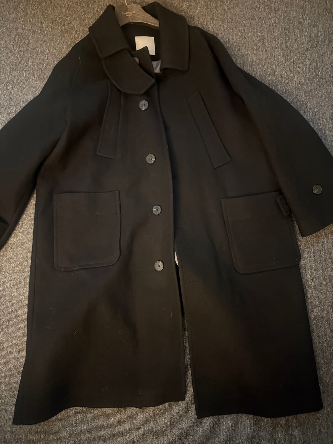 언더마이카 발마칸 오버사이즈 울 코트 블랙 사이즈0 상품이미지1