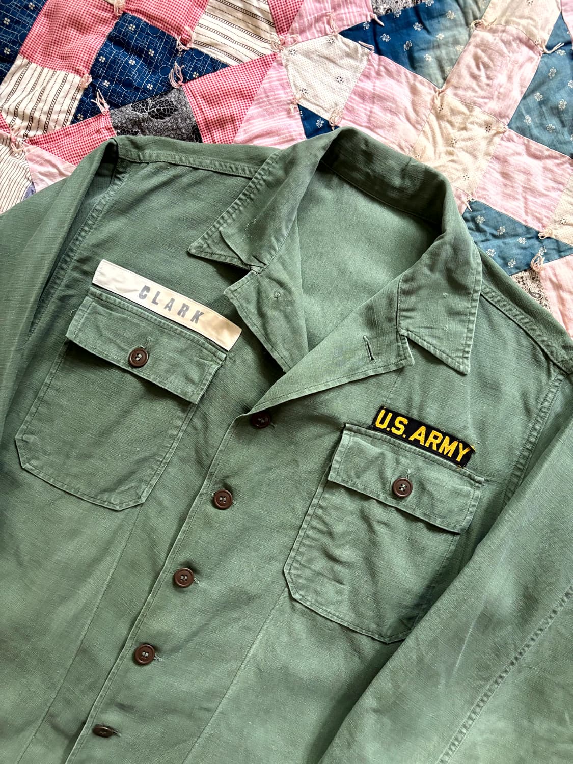 60's 미군 OG 107 퍼티그 셔츠 100~105 상품이미지2