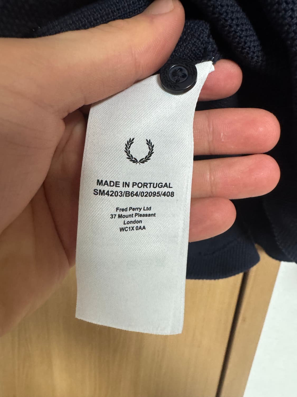 라프시몬스 프레드페리 오버사이즈 네이비 반팔 폴로티셔츠 상품이미지7