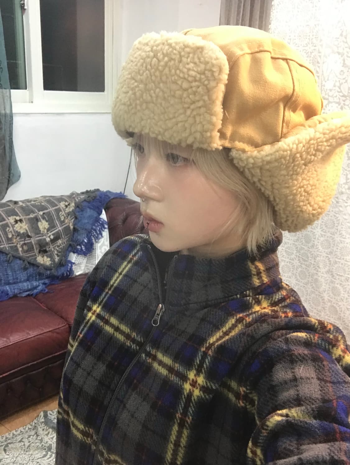 빈티지 양털 군밤모자 이어머프캡 상품이미지2