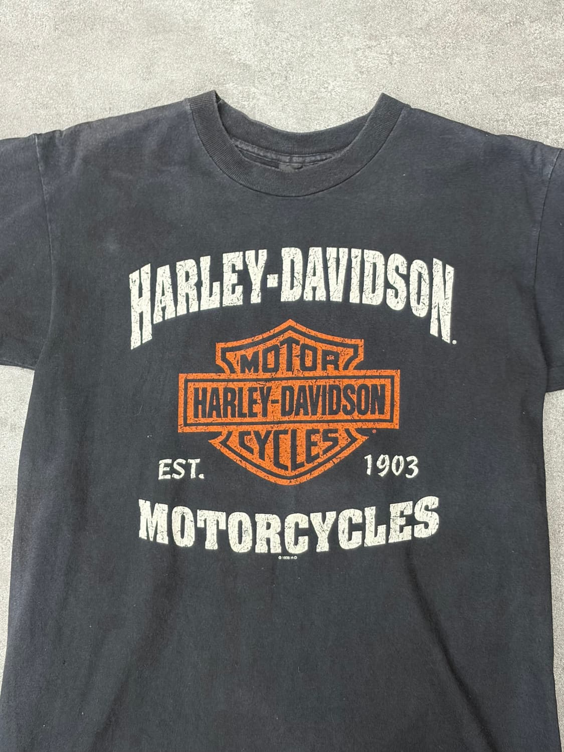 90s 할리데이비슨 프레임 로고 반팔 티셔츠 상품이미지2