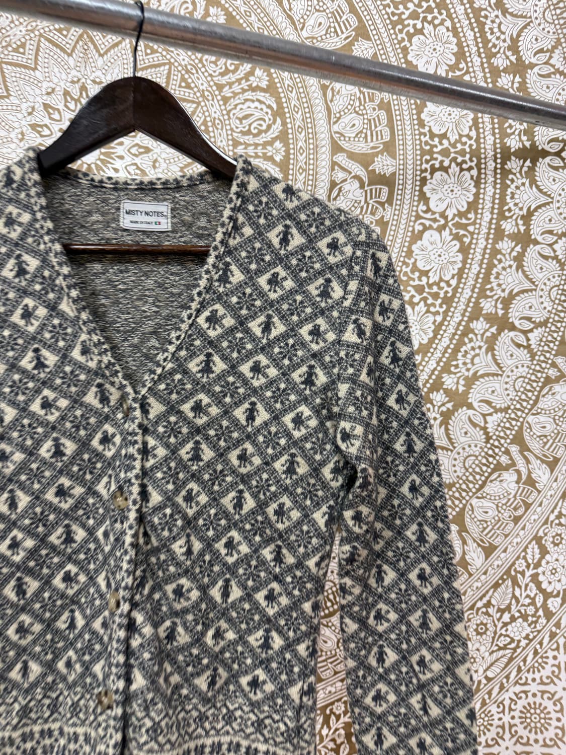 Misty notes 제페니즈 빈티지 여성 패턴 니트 가디건  상품이미지3