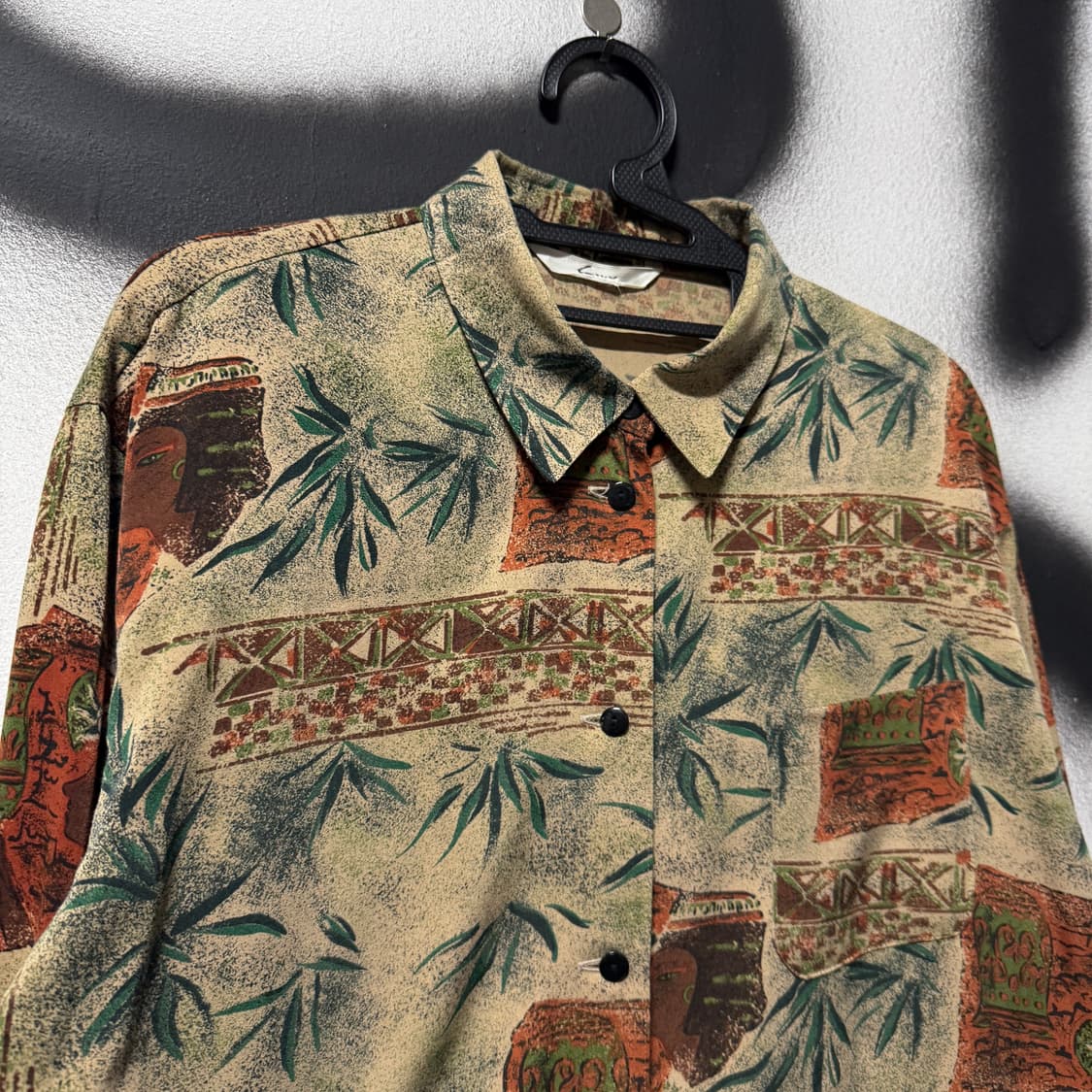 VTG 빈티지 하와이안 패턴 카라 긴팔 셔츠 상품이미지3