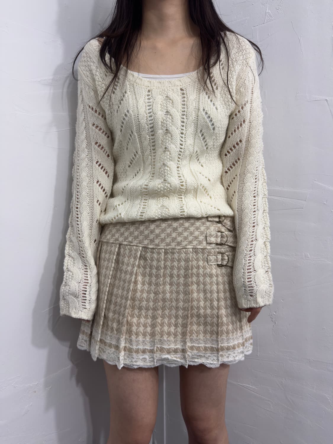 liz lisa design mini wool skirt 상품이미지3