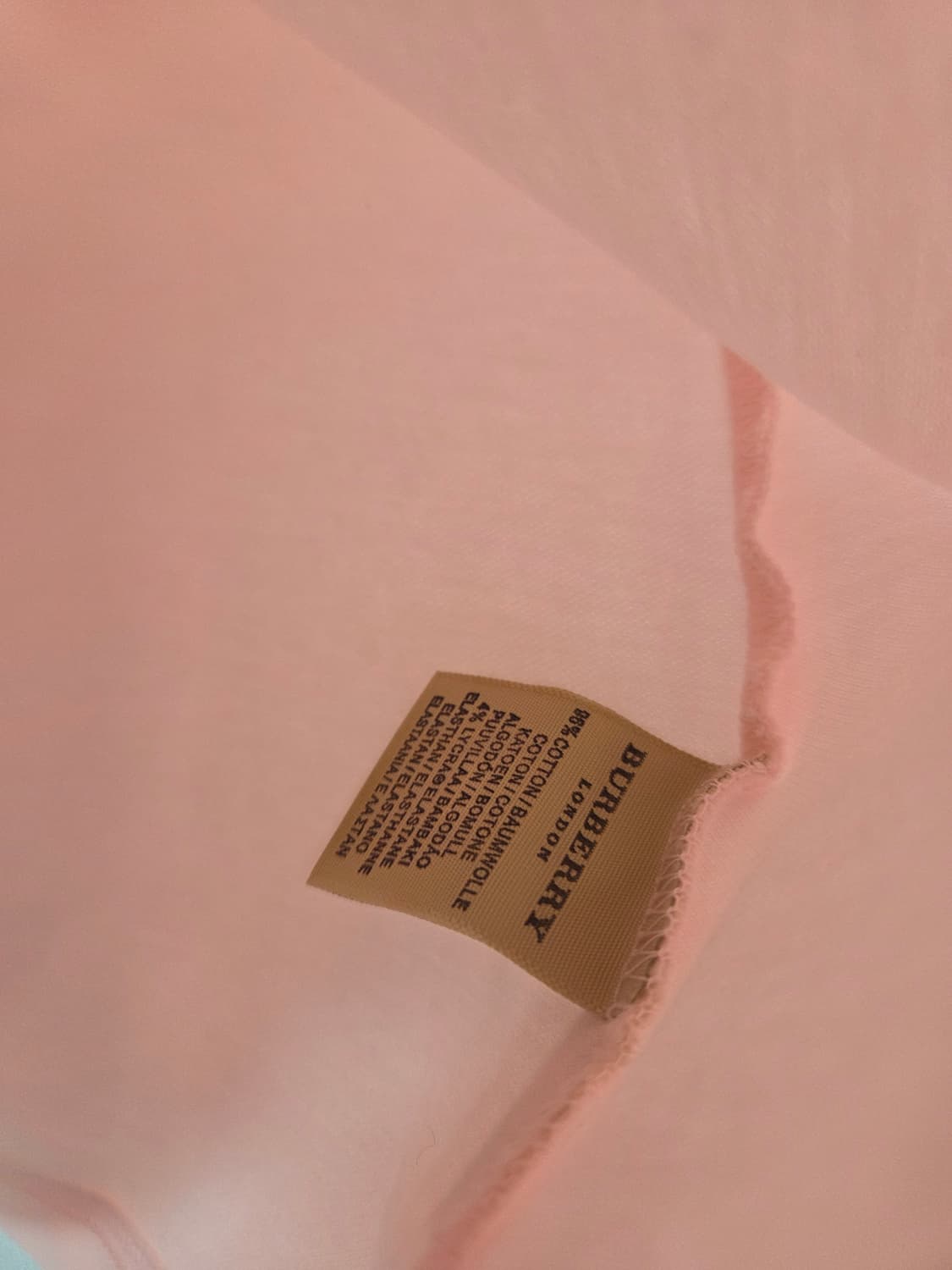 버버리 여성 연핑크반팔티  상품이미지5