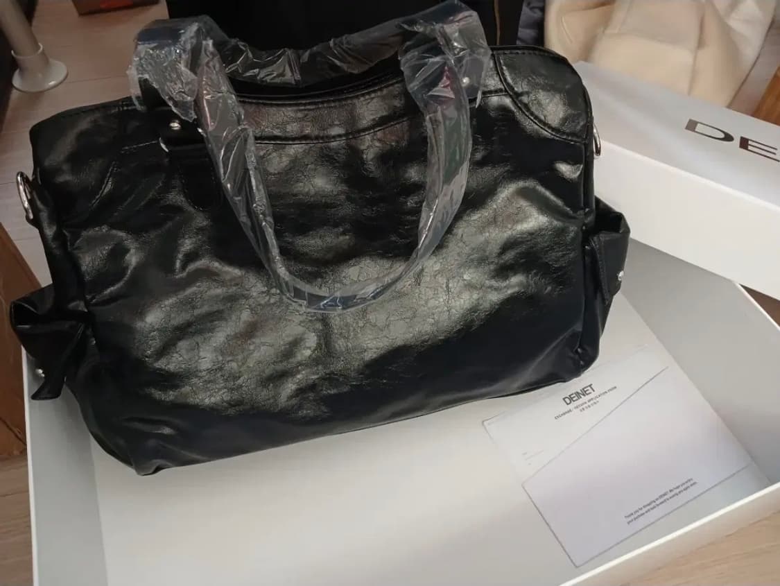 다이닛 스터드 포켓 빅백 블랙 새상품 상품이미지5