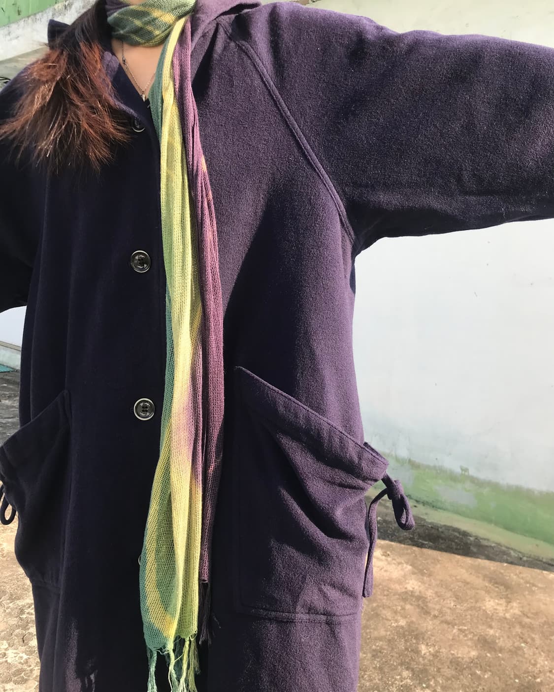 포레스트 그린 에스닉 스카프 상품이미지4