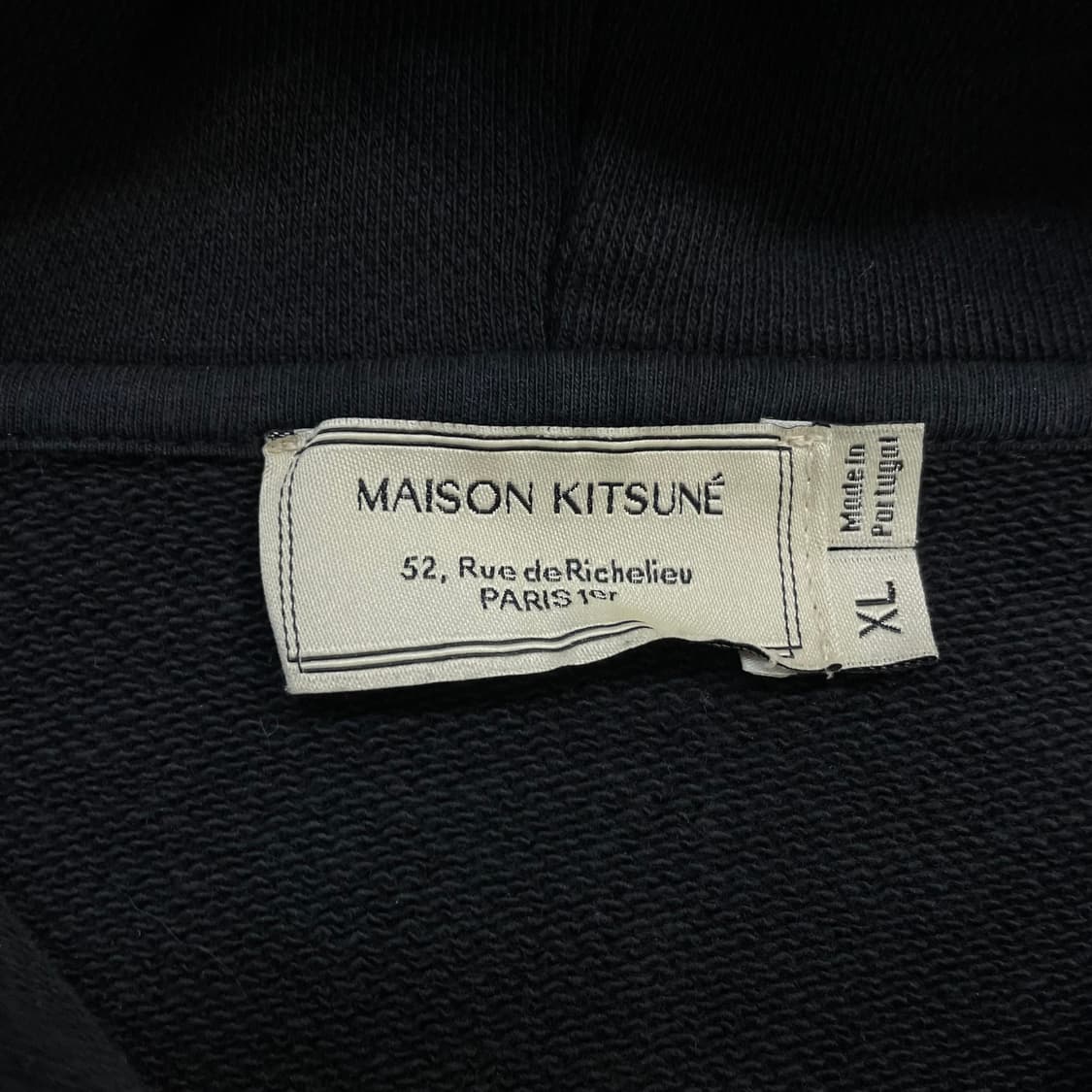 메종키츠네 태극기 폭스 패치 후드집업 블랙 상품이미지4