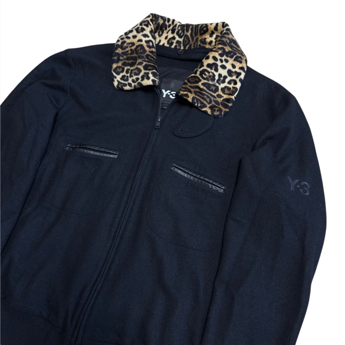 요지야마모토 레오파드 투웨이 바시티 자켓 상품이미지4