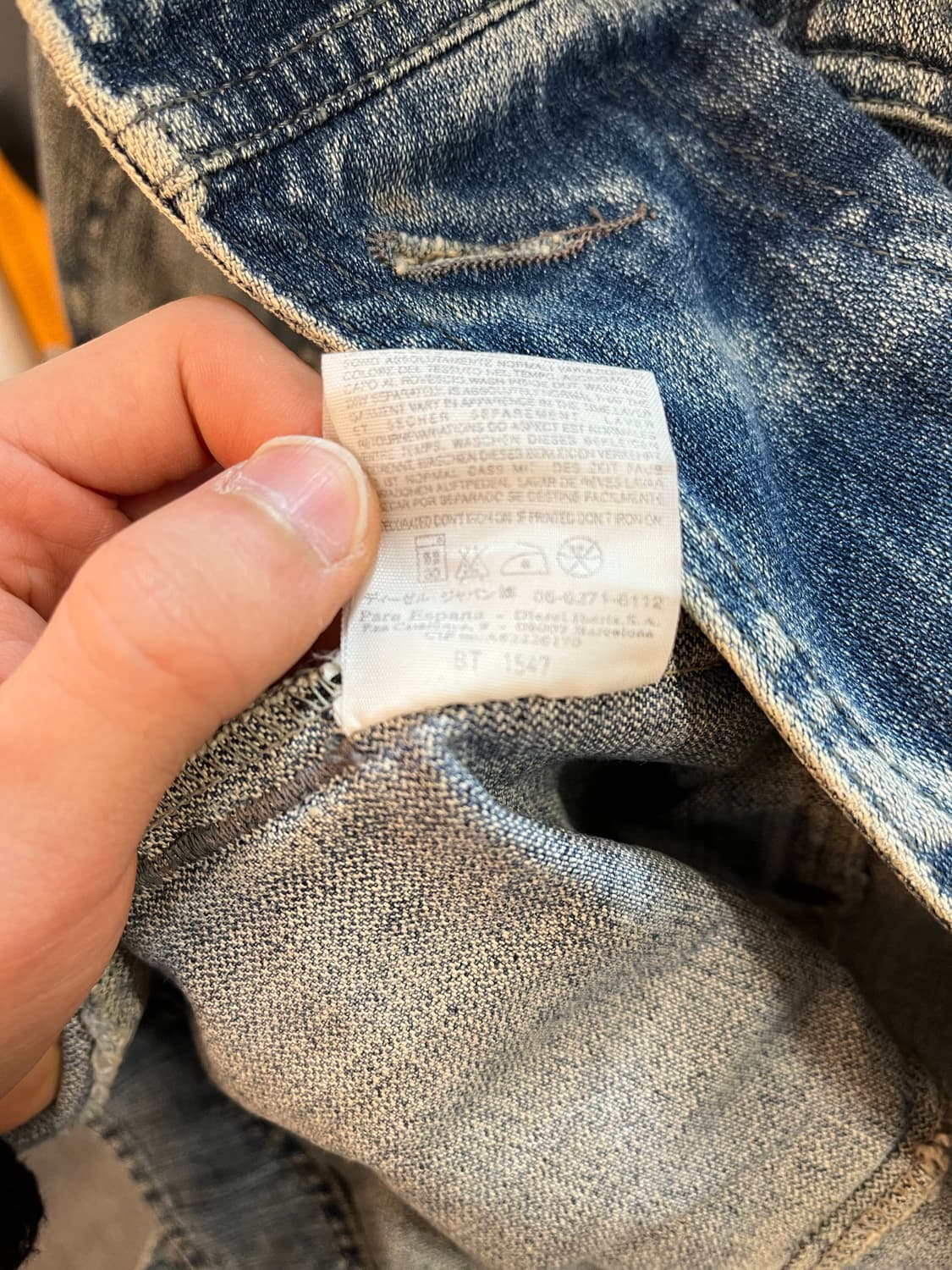 디젤 비대칭 라이더 데님 자켓 상품이미지8