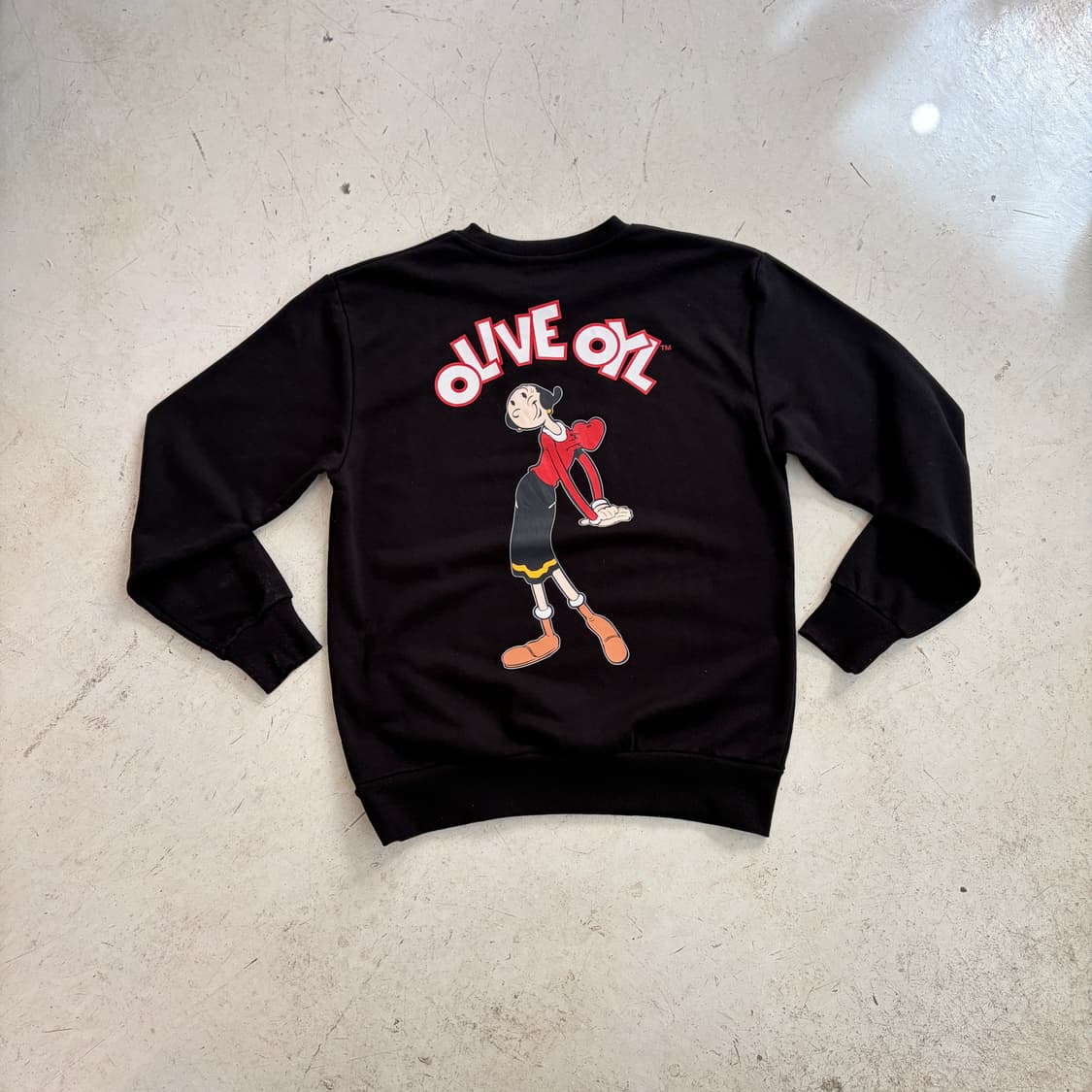POPEYE 뽀빠이 오피셜 올리브 오일 빈티지 스웻셔츠 XL 상품이미지1