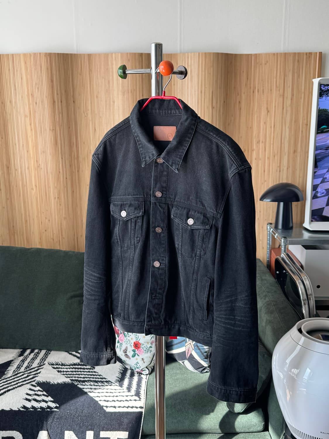 [L] 렉토(RECTO) 빈센트 데님 자켓 - 블랙/워싱블랙 (S급) 상품이미지4