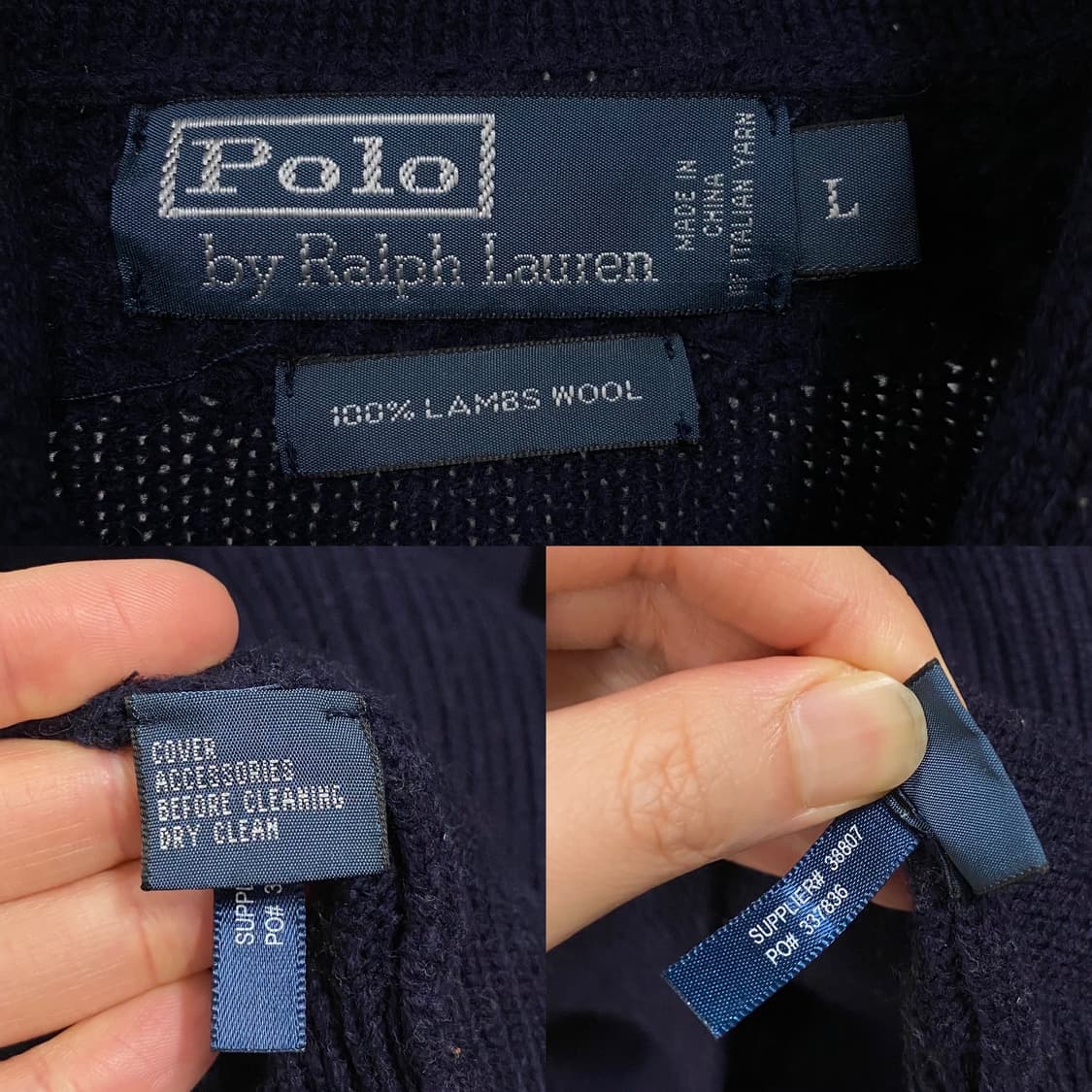 폴로 랄프로렌 램스울 숄카라 쿼터집업 니트 상품이미지7