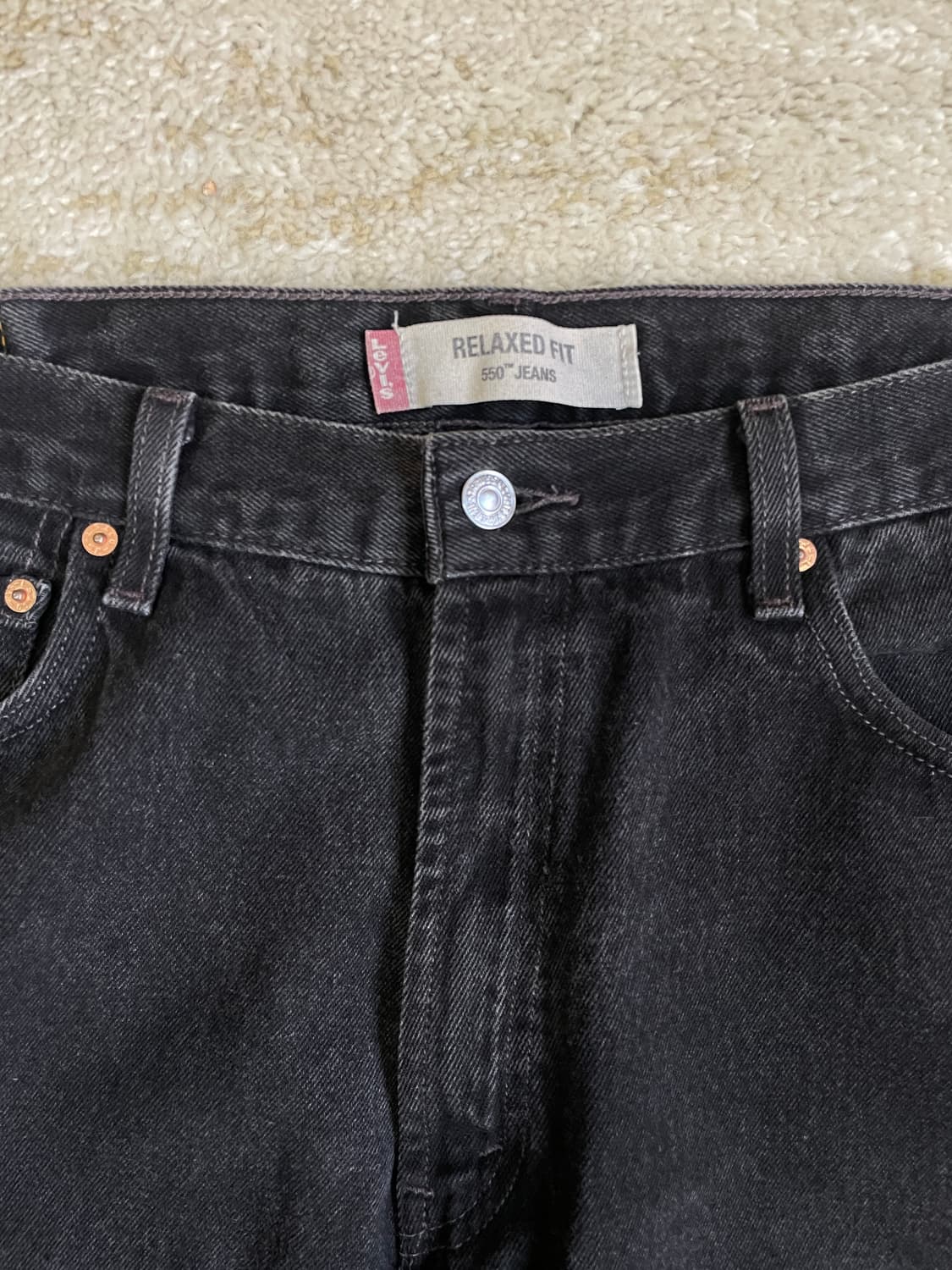 [36] 00s 리바이스 550 Levis 빈티지 흑청바지 데님 상품이미지2