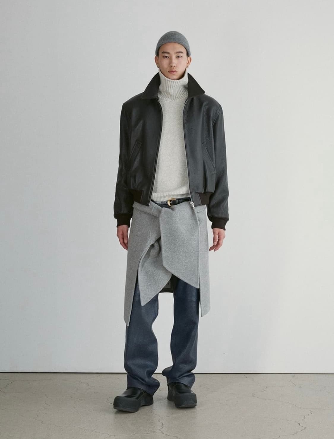 RECTO [XL] 렉토 벤 슈렁큰 램 레더 가죽 자켓 다크 브라운 상품이미지4