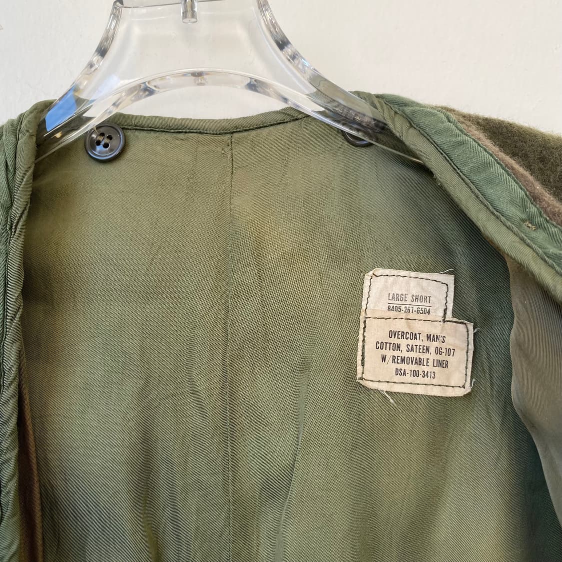 🌊70s US army overcoat (w.lining) L-S 상품이미지4