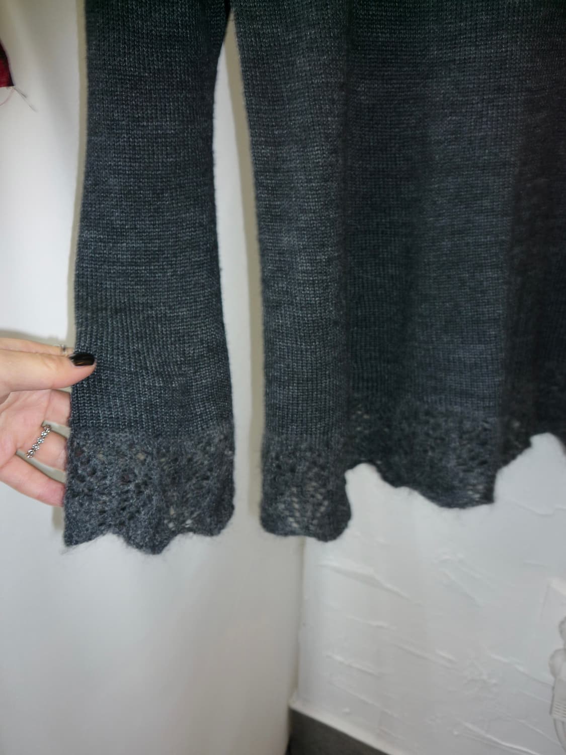 Set) Twinkle knit top/charcoal knit 상품이미지6