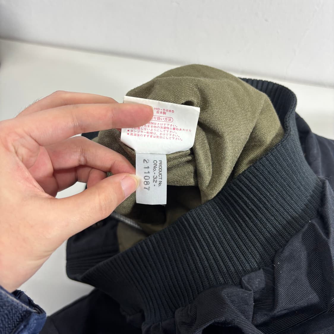 M-L 올드아식스 블랙 가오리오버핏 누빔점퍼 상품이미지7