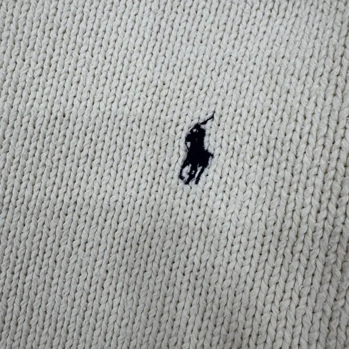 90(95) 폴로 랄프로렌 아이보리 라운드 니트  상품이미지4