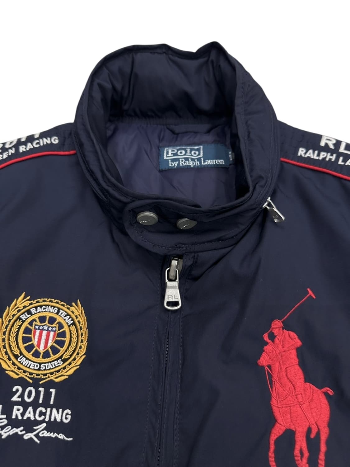폴로 레이싱 패딩점퍼 네이비 (L) 상품이미지3