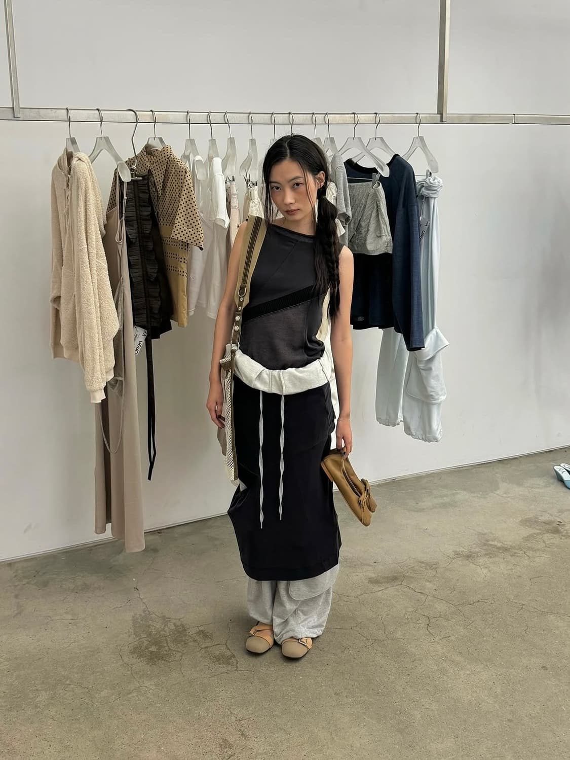 Open yy PANEL CUTOUT SKIRT 오픈와이와이 스커트 상품이미지2