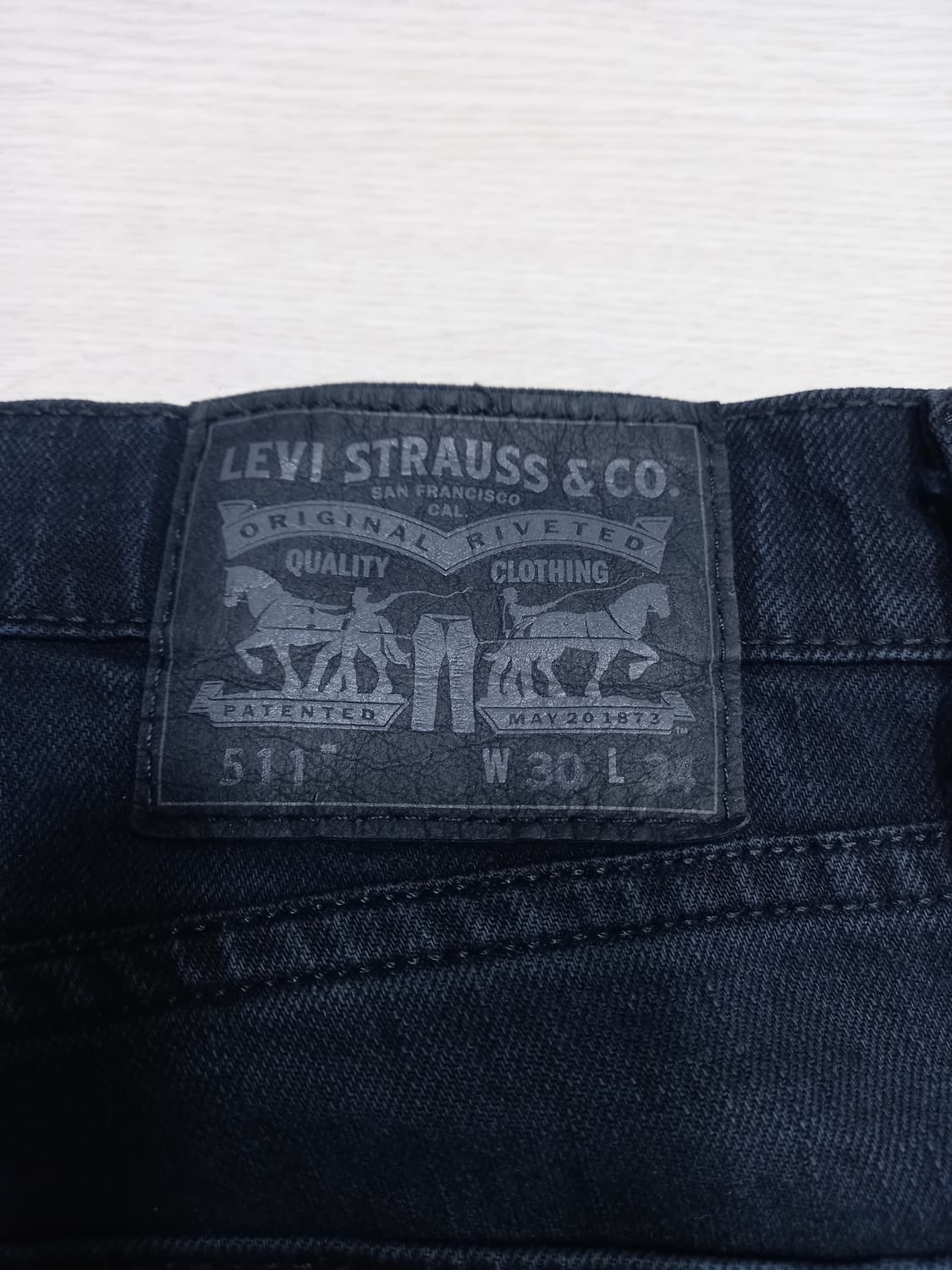 30 리바이스511 멕시코 스판 슬림일자진 흑청 30-179 상품이미지5