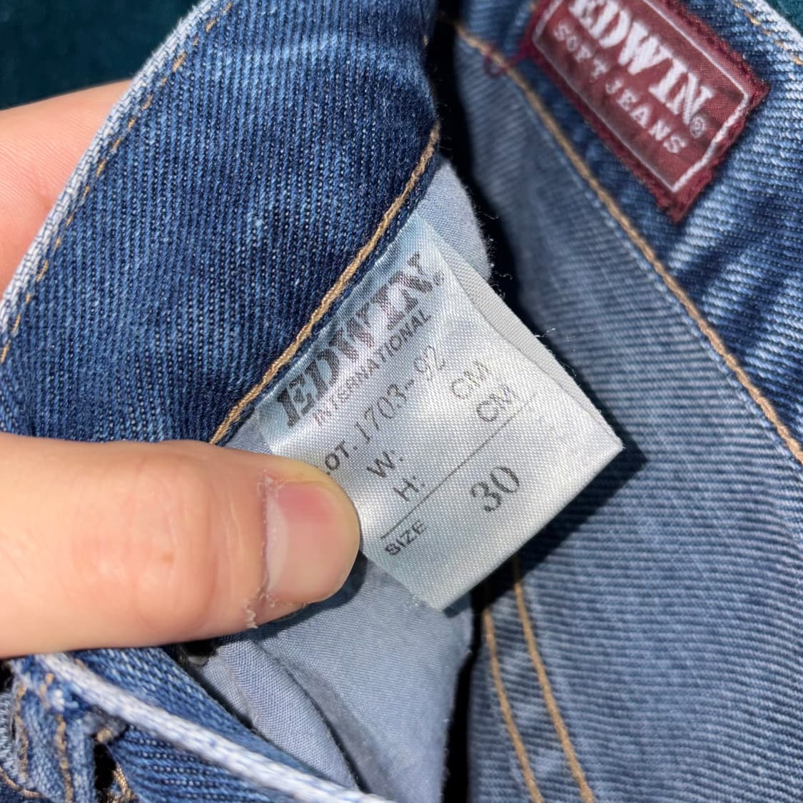 (30) 00s 에드윈 소프트진 플로럴 자수 데님 팬츠 상품이미지6