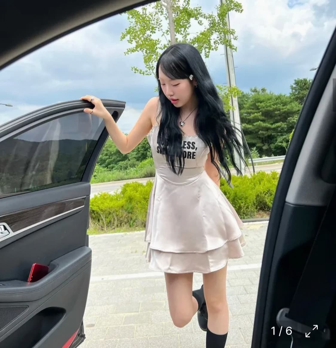 유희 새틴 드레스 상품이미지1