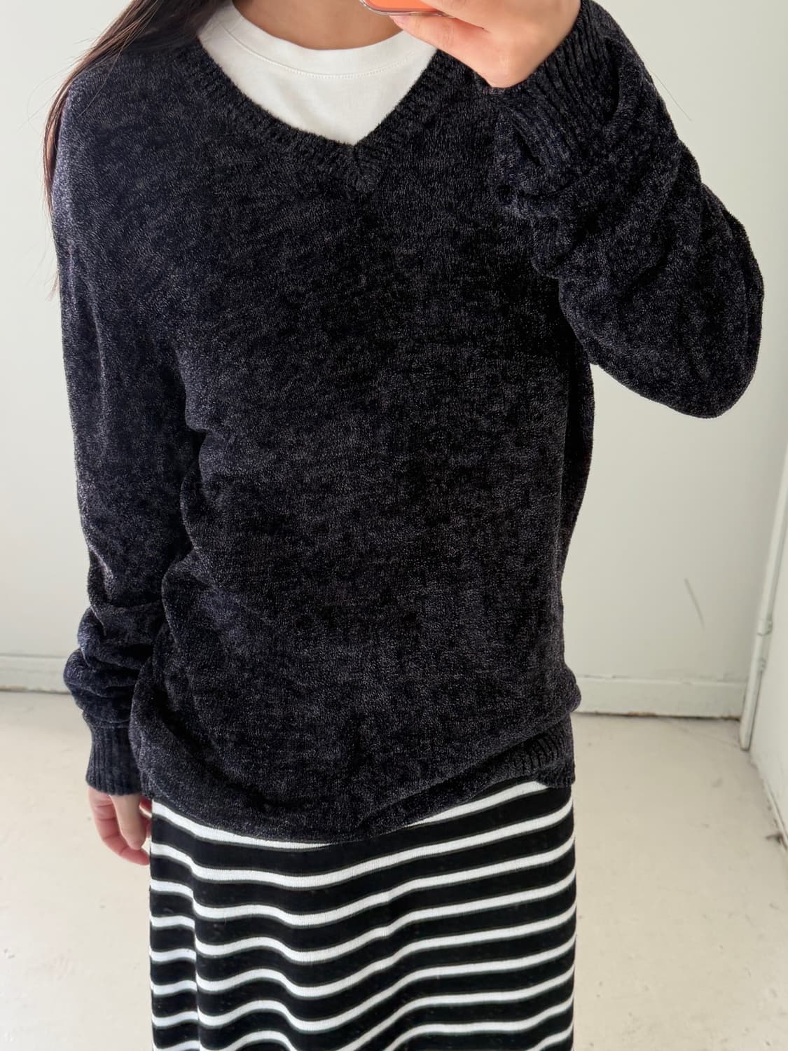 일본빈티지 파일 니트 스웨터 상품이미지2