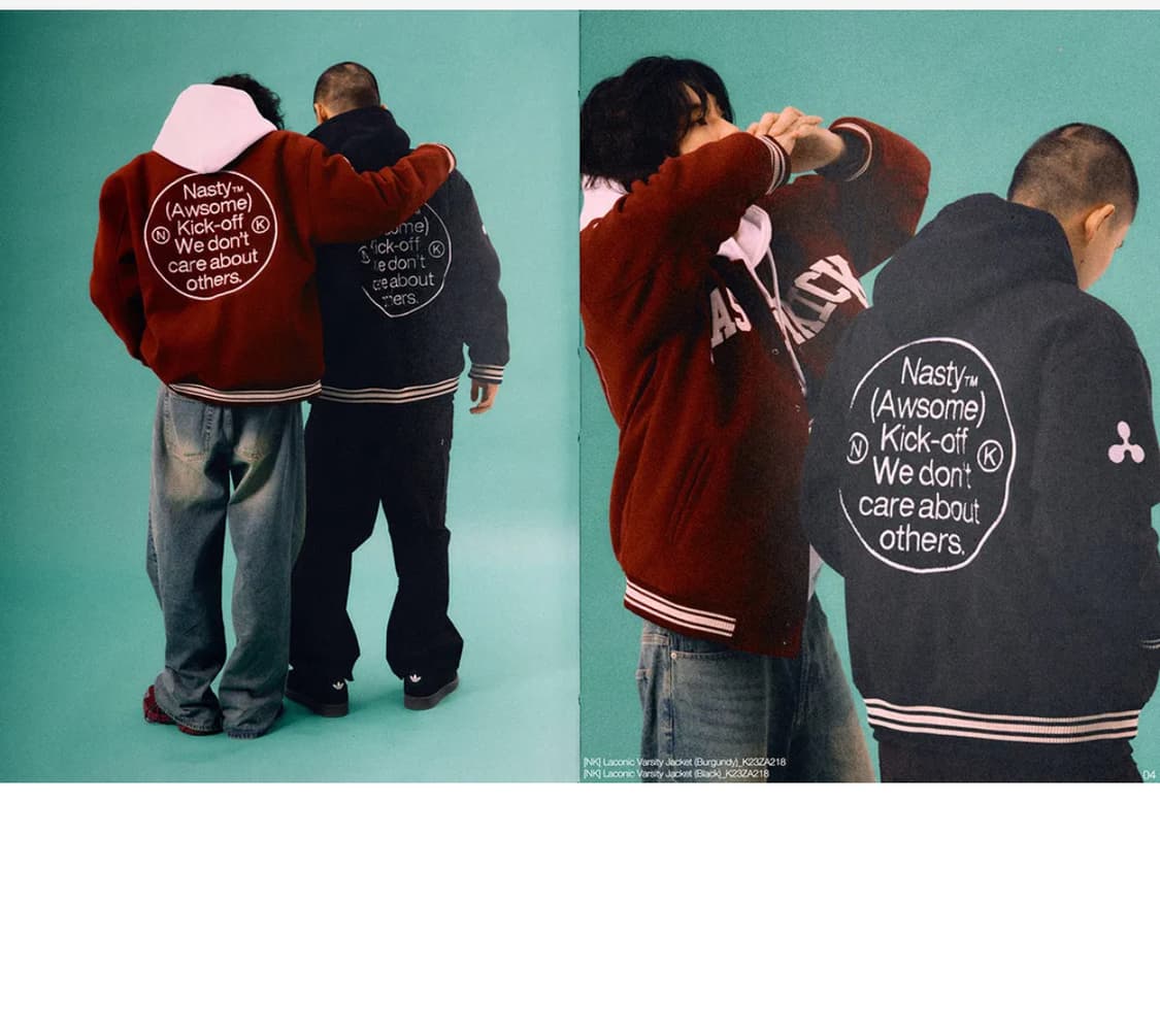 네스티킥 바시티 자켓 블랙 상품이미지1