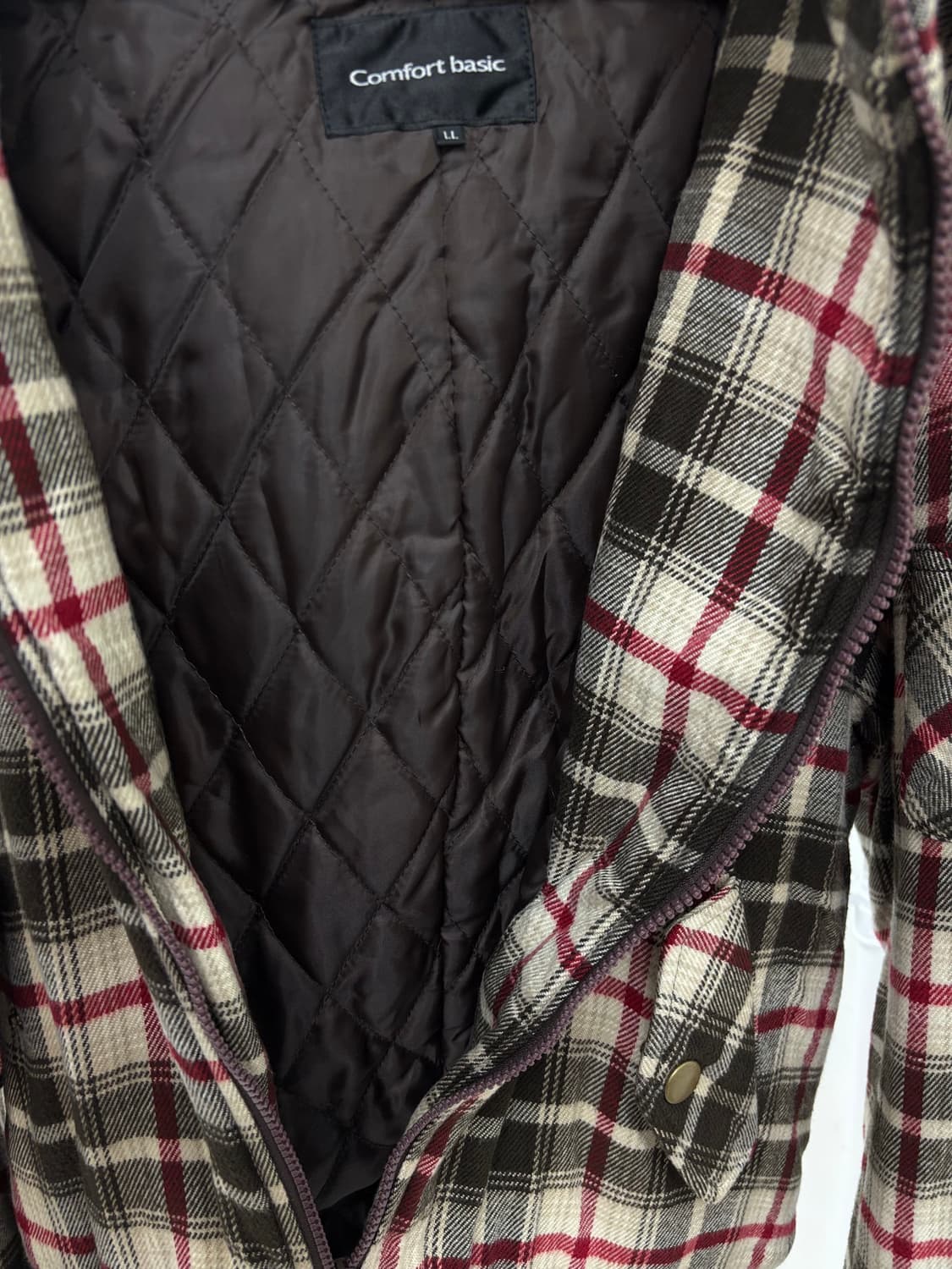 빈티지 체크 하이넥 점퍼 자켓 상품이미지10